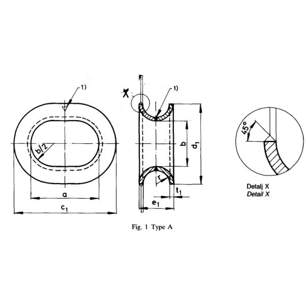 NS 2587 Type A Bulwark Mounted Steel Plate Fabricated Welded Chock Ship Mooring Equipment