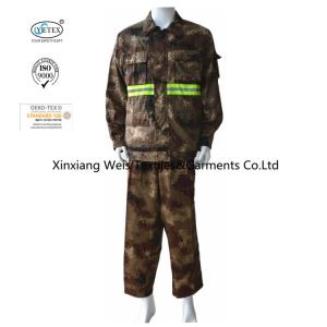 China Brown Camouflage Long Sleeve NFPA 2112 Fire Retardant Suit on sale