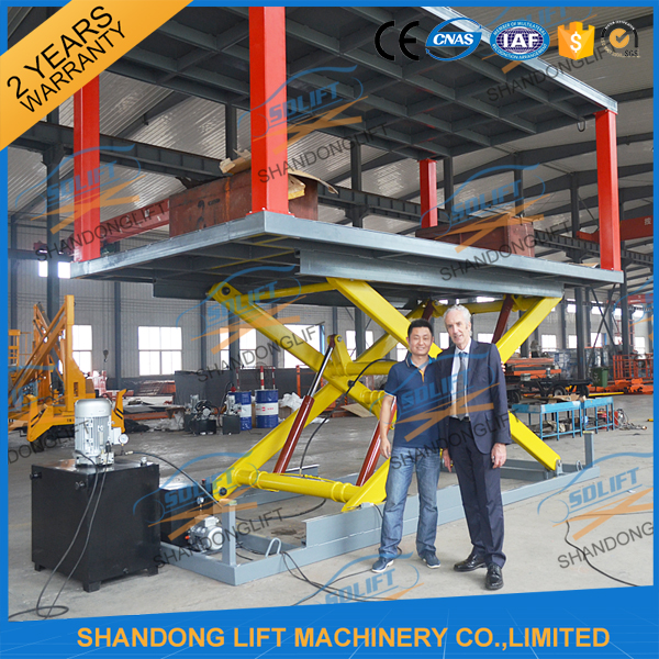 6T 3M Home Garage 2 Car Park Lift Double Deck Car Parking System with CE TUV