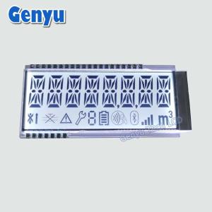 TN White 14 Segment LCD Display Black Digits Customized Sizes PIN Connect