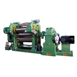 China Four-Roll Rubber Calender Machine with 360mm Roll Diameter 900mm Working Roll Length and Adjustable Friction Ratio on sale