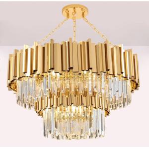 Cheap Clear Luxury Metal Crystal Chandelier For Living Room E14 for sale