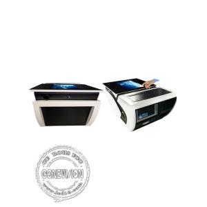 Adjustable angle LCD advertising display , office tea table desk kiosk