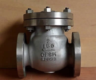 Quiet Standard WOG Flanged Check Valve SS Swing Type ANSI 150LB