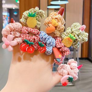 China Baby Hair Scrunchies Elastic Ponytail Holders Baby Hair Ties 8cm 10pcs Bulk on sale