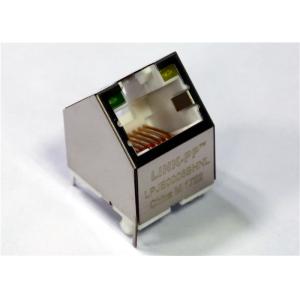 China 45° Angle Single Port PCB connector Rj45 to Ethernet 8P8C Shielded With LED on sale China 45° Angle Single Port PCB connector Rj45 to Ethernet 8P8C Shielded With LED on sale