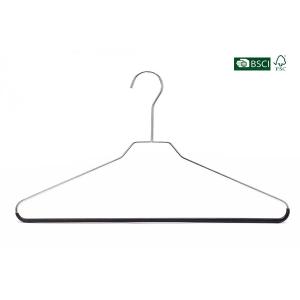 China Betterall Hotel Use Black Coated Polished Chrome Wire Hangers for Laundry on sale