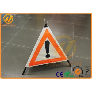 Cheap Customized Reflective Warning Triangle Construction Folding Triangle Warning Sign for sale