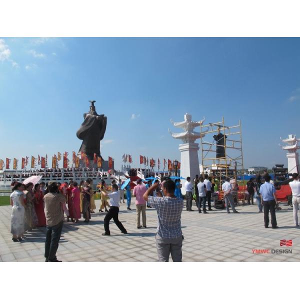 Metal Giant Figure Sculpture Cao Cao Red Copper Statue Square Sculpture Customizable