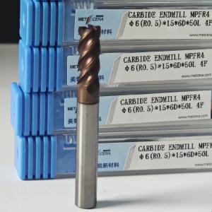 Solid Carbide Universal Cutting End Mills 4 Flutes Round Nose Mill 6mm Φ6 R0.5