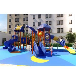 China Galvanized Steel Plastic LLDPE Kids Outdoor Slide Anti Crack on sale