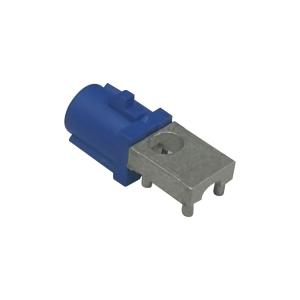 Low Profile FAKRA Connector C Coding Blue Color 90 Degree Plug For PCB Mount