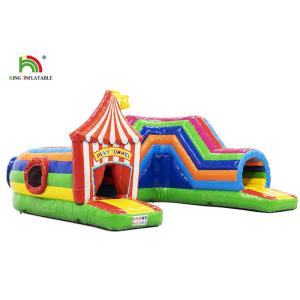 Cheap 0.55mm Plato PVC Inflatable bouncy castle with slide For Party Rental for sale