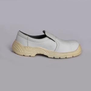 Comfortable EVA Insole Breathable Embossed Low Cut Leather Work Boots PU Outsole