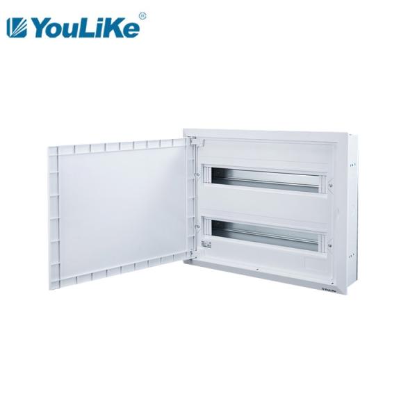 42 Way Two Phase Plastic MCB Box , Surface Mounted Switchboard With Opaque