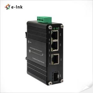 Outdoor Industrial PoE Switch With 1 Port 100/1000x SFP Fiber 12~48VDC Input and