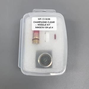 Cheap WP-17/18/26 Champagne TIG Welding Torch Accessories 1.6mm/2.4mm/3.2mm Clear Nozzle Kit for sale