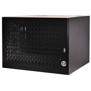6 Bay Household NAS Storage Server Chassis with Black Aluminum Alloy Panel