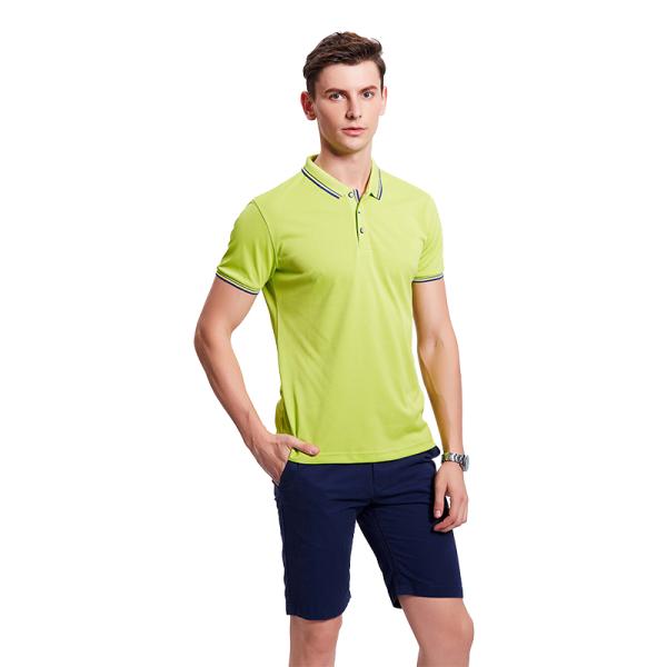 Flyita Short-Sleeved Casual Man Slim Solid Color Polo T Shirt