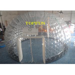 Cheap 6m Diameter 1.0mm PVC Inflatable Clear Bubble Tent With Double Layers for sale