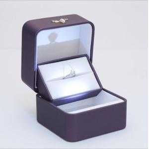 Luxury LED Jewelry Box with Automatic Lighting Elegant Luster and Durable PU