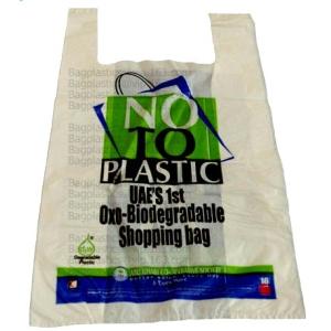 Cheap 100 Compostable Biodegradable Shopping Bags - T-Shirt Style Carry Bags For Trash Or Grocery - Super Strong Holds 25 Poun for sale