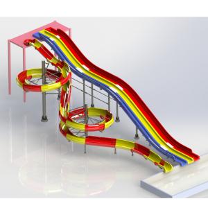 Customization Aqua Tobogan Water Slide Spiral Rainbow Water Slide