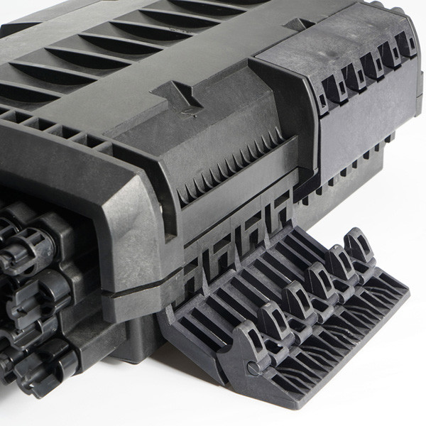 Waterproof Fiber Optic Splice Closure 96 Fiber Flipped Over Design With 24 Cable Outlet