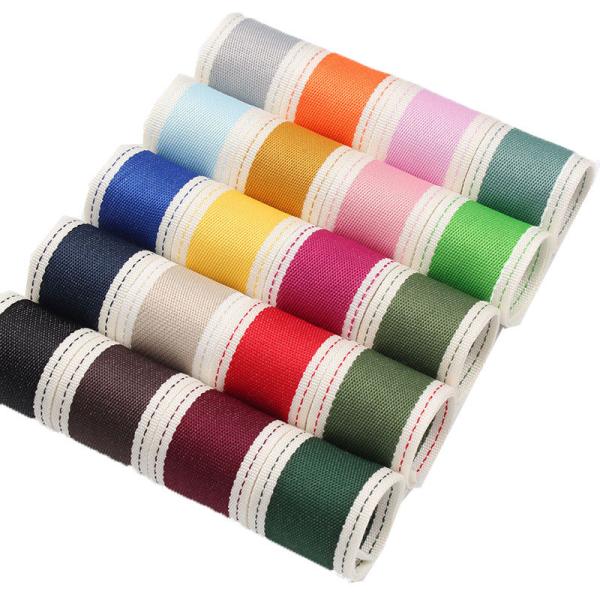 Quality Stitched Edge Polyester Ribbon 6mm-40mm Poly Ribbon Rolls Green Red wholesale