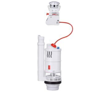 Two-Piece Double-Flush Cable Toilet Valve With Top And Side Buttons, Made Of ABS