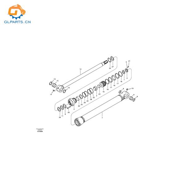 VOE14512430 14563986 14563986 Hydraulic EC210B Bucket Cylinder for Volvo Excavator Parts