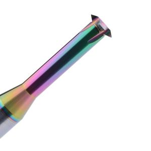DLC Coating Threading End Mill Single Tooth 60 Degree For Aluminum