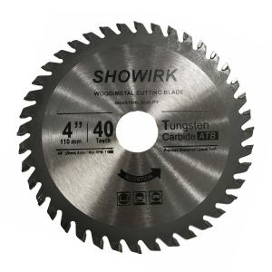 Cheap SHOWIRK YG6 Carbide Tipped Industrial Quality 4&quot; TCT Saw Blade with 4/5&quot; arbor for Wood/Metal/Plywood/Hardwood Cutting for sale
