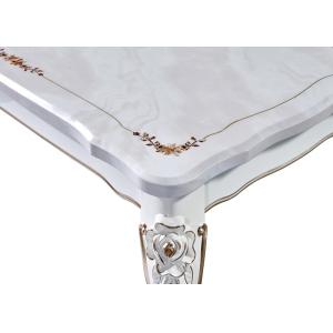 Hotel Pearly White Rectangular Nordic Marble Dining Table