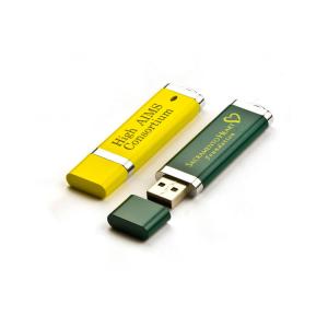 Plastic 16G 2.0 USB blue color with customized logo and package from show life