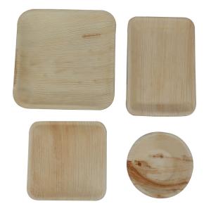 9x6" Compostable Palm Leaf Disposable Plates , Rectangle Biodegradable Leaf