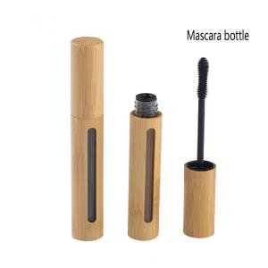 Cheap 7ml Mascara Bamboo Cosmetic Bottle Makeup  Mascara Tube With Eyelash Brush for sale