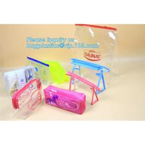 oxo biodegradable clear pvc slider zip bags, stationery handle bags with slider
