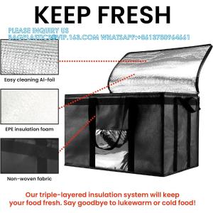 Insulated Cooler Bag And Food Warmer (3XL, 2 Pack) For Food Delivery & Grocery