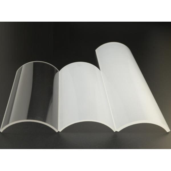 Smooth Frosted Curved Quartz Plate High Temperature Resistant Transparent Quartz