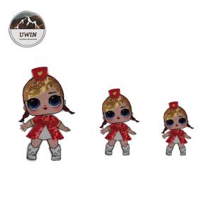 Lovely LOL Woven Patches No Minimum Sequin Material For Clothing Accessories