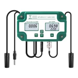 Cheap Smart Tuya Wifi Digital PH Meter with Data Logger Function and 6 in 1 TDS.EC.PH.Salinity.G.S.Temp for Hydroponics for sale