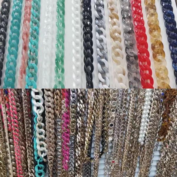 2021DIY plastic link ring Silver Gold plating plastic chain for shoes bag
