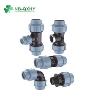 QX Complete Size PP Compression Fitting Plastic 90 Degree Elbow for Water Supply