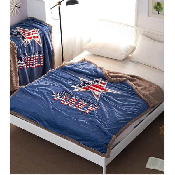 Quality Reversible Fuzzy Velvet Soft Sherpa Blanket , Faux Fur Sherpa Blanket wholesale