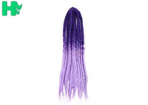 China Braid Purple 24 Inch Synthetic Hair Pieces , False Hair Pieces Hair Extensions Type on sale
