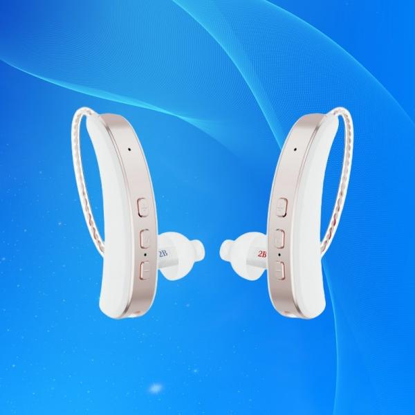 Rechargeable Hearing Aid Digital Monaural Bte Golden 4.2g Hearing Aids With