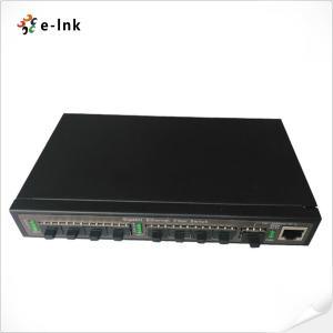 Managed 8x100M SFP + 1x1000M SFP/TP Combo Ethernet Fiber Switch DC12V 2A Uplink