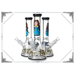 Cheap New Glass Art Bong Beaker Bottom Colorful Glass Smokig Pipe With 14mm Bowl for sale