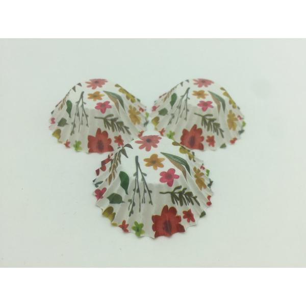 Romantic Rose Colored Paper Cupcake Liners Greaseproof Food Grade Tray